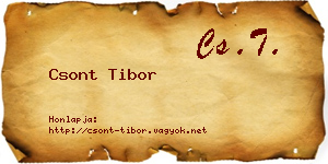Csont Tibor névjegykártya