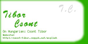 tibor csont business card